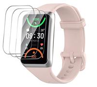 GIOPUEY Correas Compatible con OPPO Band 2, Suave Silicona La Correa + 3 Piezas Protector de Pantalla, [Resistente al Desgaste] [Transpirable] Pulsera - Flesh Pink