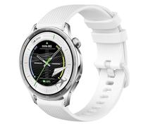 GIOPUEY Correas Compatible con OPPO Watch S, Suave silicona La Correa [Resistente al Desgaste] [Transpirable] Pulsera - White