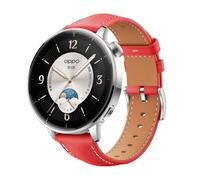 GIOPUEY Correas Compatible con Oppo Watch X2 Mini, piel genuina La Correa [Resistente al Desgaste] [Transpirable] Pulsera - Red