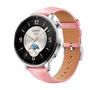 GIOPUEY Correas Compatible con Oppo Watch X3 mini, piel genuina La Correa [Resistente al Desgaste] [Transpirable] Pulsera - Pink