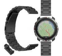 GIOPUEY Correas Compatible con Polar Grit X2, Acero inoxidable La Correa [Resistente al Desgaste] Pulsera - black