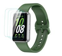 GIOPUEY Correas Compatible con Samsung Galaxy Fit 3, [2 in 1] TPU Silicona La Correa + 3 Piezas Protector de Pantalla, [Resistente al Desgaste] [Transpirable] Pulsera - Verde del ejército