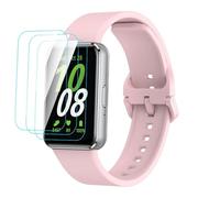 GIOPUEY Correas Compatible con Samsung Galaxy Fit 3, [2 in 1] TPU Silicona La Correa + 3 Piezas Protector de Pantalla, [Resistente al Desgaste] [Transpirable] Pulsera - Pink