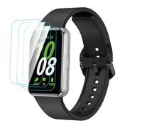GIOPUEY Correas Compatible con Samsung Galaxy Fit 3, [2 in 1] TPU Silicona La Correa + 3 Piezas Protector de Pantalla, [Resistente al Desgaste] [Transpirable] Pulsera - Black