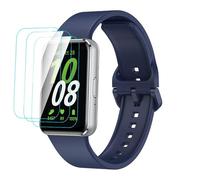 GIOPUEY Correas Compatible con Samsung Galaxy Fit 3, [2 in 1] TPU Silicona La Correa + 3 Piezas Protector de Pantalla, [Resistente al Desgaste] [Transpirable] Pulsera - Azul Oscuro