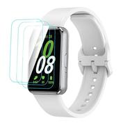 GIOPUEY Correas Compatible con Samsung Galaxy Fit 3, [2 in 1] TPU Silicona La Correa + 3 Piezas Protector de Pantalla, [Resistente al Desgaste] [Transpirable] Pulsera - White