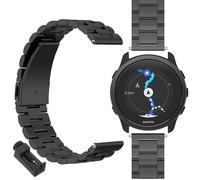 GIOPUEY Correas Compatible con SUUNTO 5 Peak, Acero inoxidable La Correa [Resistente al Desgaste] Pulsera - black