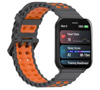 GIOPUEY Correas Compatible con SUUNTO 7/Garmin Venu X1/9 Baro/SUUNTO D5, Suave silicona La Correa [Resistente al Desgaste] [Transpirable] Pulsera - Grey/Orange