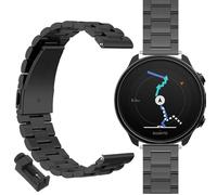 GIOPUEY Correas Compatible con SUUNTO 9 Baro, 24mm Acero inoxidable La Correa [Resistente al Desgaste] Pulsera - black