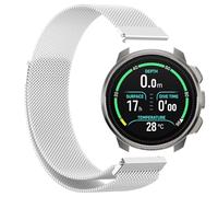 GIOPUEY Correas Compatible con SUUNTO Ocean, Pulsera Trenzada de Acero Inoxidable [magnético] Pulsera - Silver