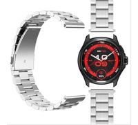 GIOPUEY Correas Compatible con TicWatch Pro 5/5 Enduro, Acero Inoxidable La Correa [Resistente al Desgaste] Pulsera - Silver