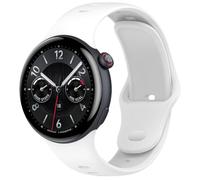 GIOPUEY Correas Compatible con VIVO Watch 5, Suave silicona La Correa [Resistente al Desgaste] [Transpirable] Pulsera - white