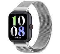 GIOPUEY Correas Compatible con Vivo Watch GT 2, Pulsera Trenzada de Acero Inoxidable [magnético] Pulsera - Silver