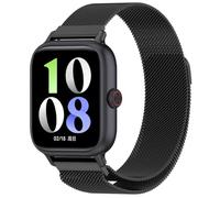 GIOPUEY Correas Compatible con Vivo Watch GT 2, Pulsera Trenzada de Acero Inoxidable [magnético] Pulsera - Black