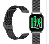 GIOPUEY Correas Compatible con Xiaomi Redmi Watch 5 Active/5 Lite, Pulsera Trenzada de Acero Inoxidable [Resistente al Desgaste] Pulsera - Black