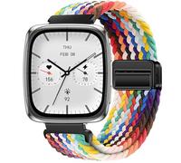 GIOPUEY Correas Magnética Compatible con Amazfit Active 2 Square, Correa tejida de nailon suave [unisexo] [Transpirable] - Colourful-B