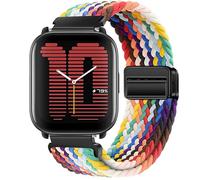 GIOPUEY Correas Magnética Compatible con Amazfit Active, Correa tejida de nailon suave [unisexo] [Transpirable] - Colourful-B