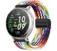 GIOPUEY Correas Magnética Compatible con Amazfit Active Max/Balance 2/Bip 6, Correa tejida de nailon suave [unisexo] [Transpirable] - Colourful-B
