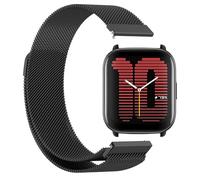 GIOPUEY Correas Magnética Compatible con Amazfit Active, Pulsera trenzada de acero inoxidable [magnético] Pulsera - black