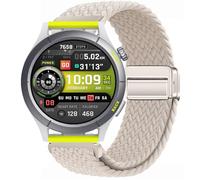 GIOPUEY Correas Magnética Compatible con Amazfit Cheetah Round, Correa Tejida de Nailon Suave [Unisexo] [Transpirable] - Beige
