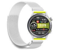 GIOPUEY Correas Magnética Compatible con Amazfit Cheetah Round, Pulsera trenzada de acero inoxidable [magnético] Pulsera - Silver