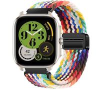 GIOPUEY Correas Magnética Compatible con Amazfit Cheetah Square, Correa tejida de nailon suave [unisexo] [Transpirable] - Colourful-B
