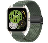 GIOPUEY Correas Magnética Compatible con Amazfit Cheetah Square, Correa tejida de nailon suave [unisexo] [Transpirable] - Green