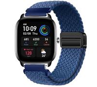 GIOPUEY Correas Magnética Compatible con Amazfit GTS 4 Mini, Correa tejida de nailon suave [unisexo] [Transpirable] - Blue