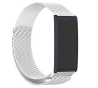 GIOPUEY Correas Magnética Compatible con Amazfit Helio Strap, Pulsera trenzada de acero inoxidable [magnético] Pulsera - Silver