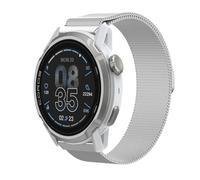 GIOPUEY Correas Magnética Compatible con COROS Apex 4 46mm, Pulsera trenzada de acero inoxidable [magnético] Pulsera - Silver