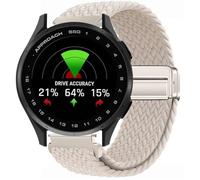 GIOPUEY Correas Magnética Compatible con Garmin Approach S50, Correa tejida de nailon suave [unisexo] [Transpirable] - Beige