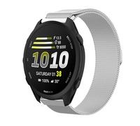 GIOPUEY Correas Magnética Compatible con Garmin Forerunner 170, Pulsera Trenzada de Acero Inoxidable [magnético] Pulsera - Silver
