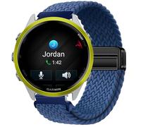 GIOPUEY Correas Magnética Compatible con Garmin Forerunner 570 47mm, Correa tejida de nailon suave [unisexo] [Transpirable] - Blue