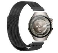 GIOPUEY Correas Magnética Compatible con Huawei Watch 5 46mm, Pulsera trenzada de acero inoxidable [magnético] Pulsera - black