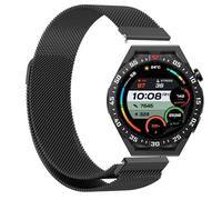 GIOPUEY Correas Magnética Compatible con Huawei Watch GT 3 SE, Pulsera trenzada de acero inoxidable [magnético] Pulsera - black