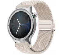 GIOPUEY Correas Magnética Compatible con Motorola Moto Watch 2025, Correa Tejida de Nailon Suave [Unisexo] [Transpirable] - Beige
