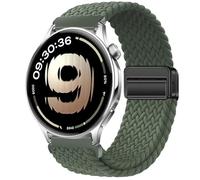 GIOPUEY Correas Magnética Compatible con OnePlus Watch Lite, Correa Tejida de Nailon Suave [Unisexo] [Transpirable] - Green