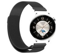 GIOPUEY Correas Magnética Compatible con Oppo Watch X2 Mini, Pulsera trenzada de acero inoxidable [magnético] Pulsera - black