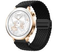GIOPUEY Correas Magnética Compatible con Oppo Watch X3 mini, Correa tejida de nailon suave [unisexo] [Transpirable] - Black