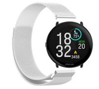 GIOPUEY Correas Magnética Compatible con Polar Ignite 3, Pulsera trenzada de acero inoxidable [magnético] Pulsera - Silver