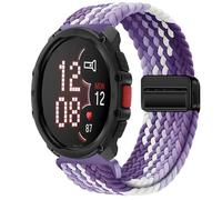 GIOPUEY Correas Magnética Compatible con Polar Street X, Correa Tejida de Nailon Suave [Unisexo] [Transpirable] - Purple/White