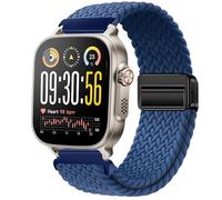 GIOPUEY Correas Magnética Compatible con Realme Watch 5, Correa Tejida de Nailon Suave [Unisexo] [Transpirable] - Blue