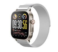 GIOPUEY Correas Magnética Compatible con Realme Watch 5, Pulsera Trenzada de Acero Inoxidable [magnético] Pulsera - Silver