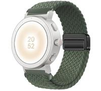 GIOPUEY Correas Magnética Compatible con Realme Watch S5, Correa Tejida de Nailon Suave [Unisexo] [Transpirable] - Green