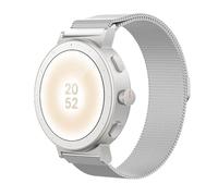 GIOPUEY Correas Magnética Compatible con Realme Watch S5, Pulsera Trenzada de Acero Inoxidable [magnético] Pulsera - Silver