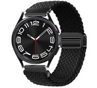 GIOPUEY Correas Magnética Compatible con Samsung Watch 4 Classic 47mm, Correa tejida de nailon suave [unisexo] [Transpirable] - Black