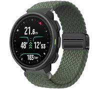 GIOPUEY Correas Magnética Compatible con SUUNTO Nautic S, Correa Tejida de Nailon Suave [Unisexo] [Transpirable] - Green