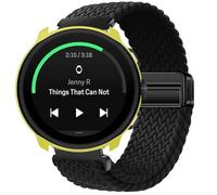 GIOPUEY Correas Magnética Compatible con Suunto Run, Correa tejida de nailon suave [unisexo] [Transpirable] - Black