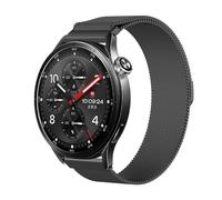 GIOPUEY Correas Magnética Compatible con Xiaomi Watch S5 46mm, Pulsera trenzada de acero inoxidable [magnético] Pulsera - black