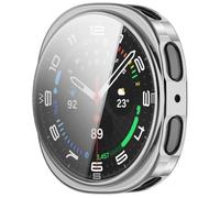 GIOPUEY Cover Compatibile con Samsung Galaxy Watch 9 44mm, [2 Pezzi] Soft TPU, Shock Resistant Custodia - Silver+Silver